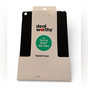 Dealworthy black tablet case ,  Apple iPad 10.2-inch (9th Gen). New